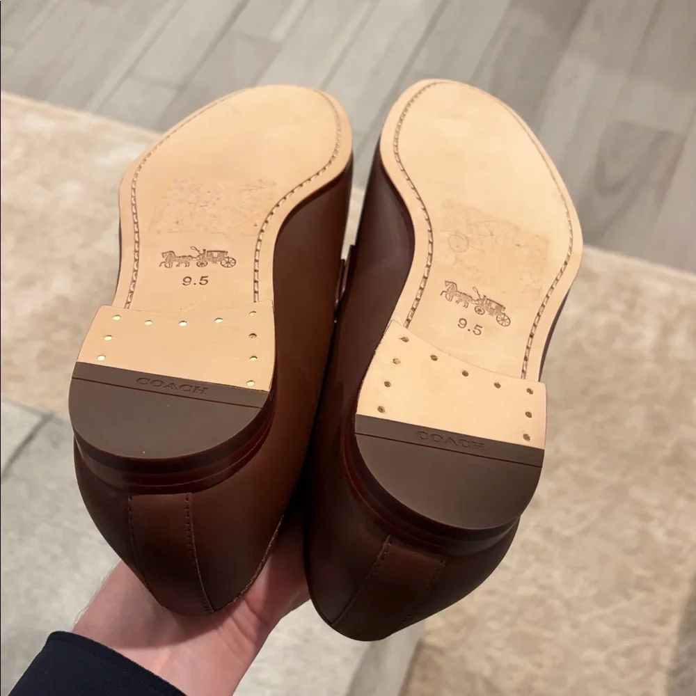Coach Brown Leather Loafers - Picture 9 of 10
